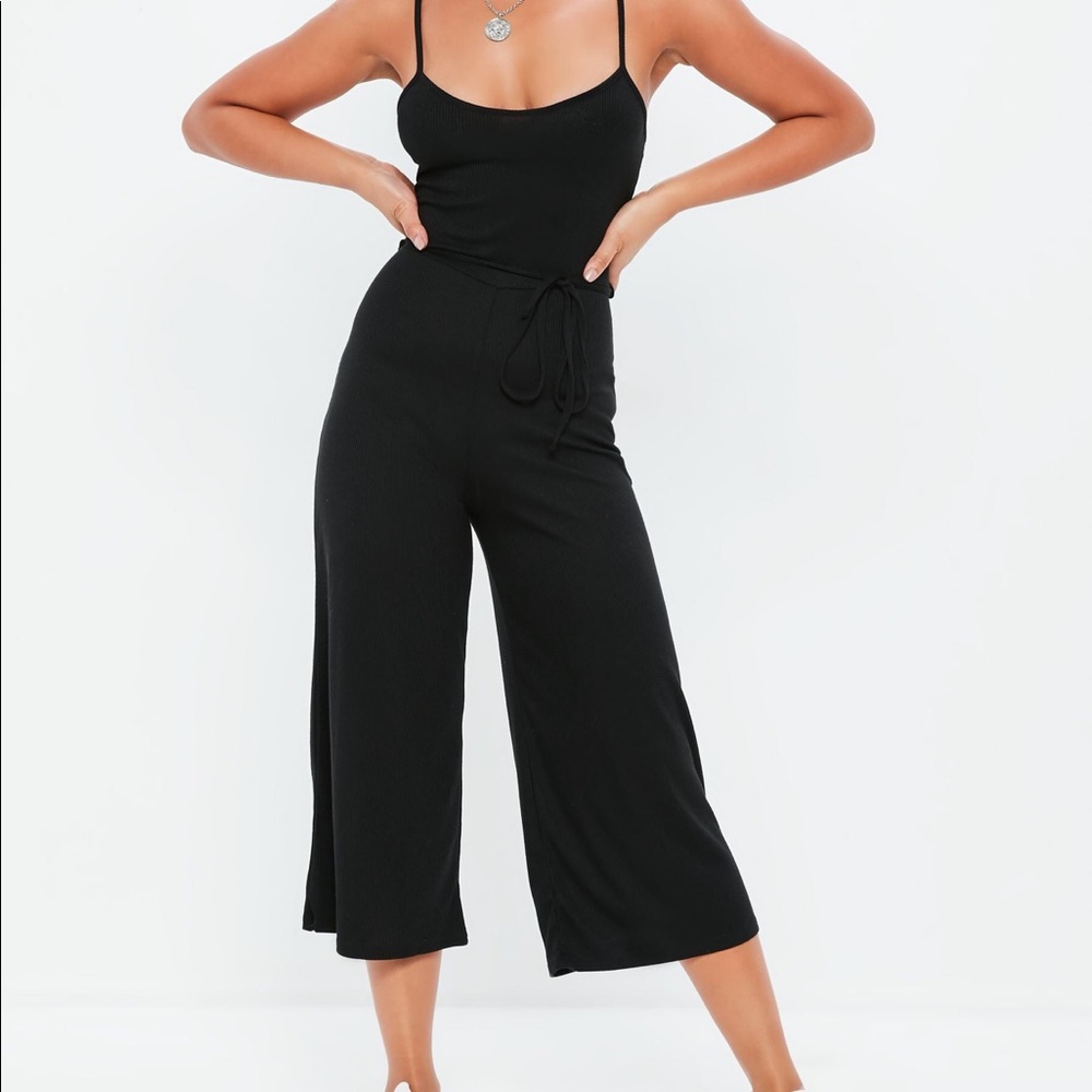 Black culotte jumpsuit